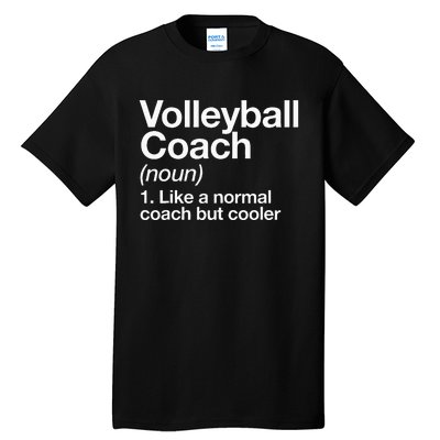 Volleyball Coach Funny Sports Definition Trainer Instructor Tall T-Shirt