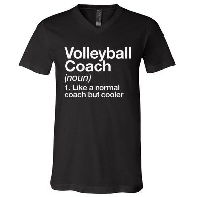 Volleyball Coach Funny Sports Definition Trainer Instructor V-Neck T-Shirt