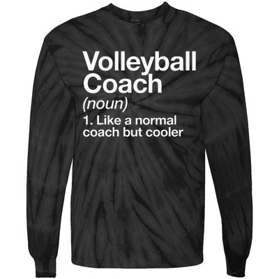 Volleyball Coach Funny Sports Definition Trainer Instructor Tie-Dye Long Sleeve Shirt