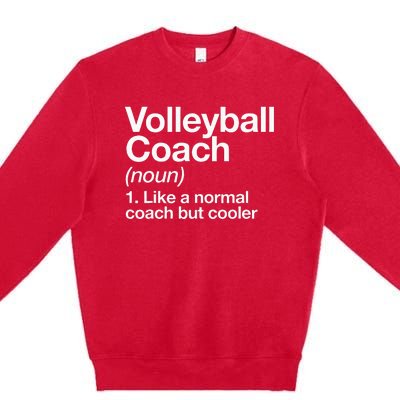 Volleyball Coach Funny Sports Definition Trainer Instructor Premium Crewneck Sweatshirt