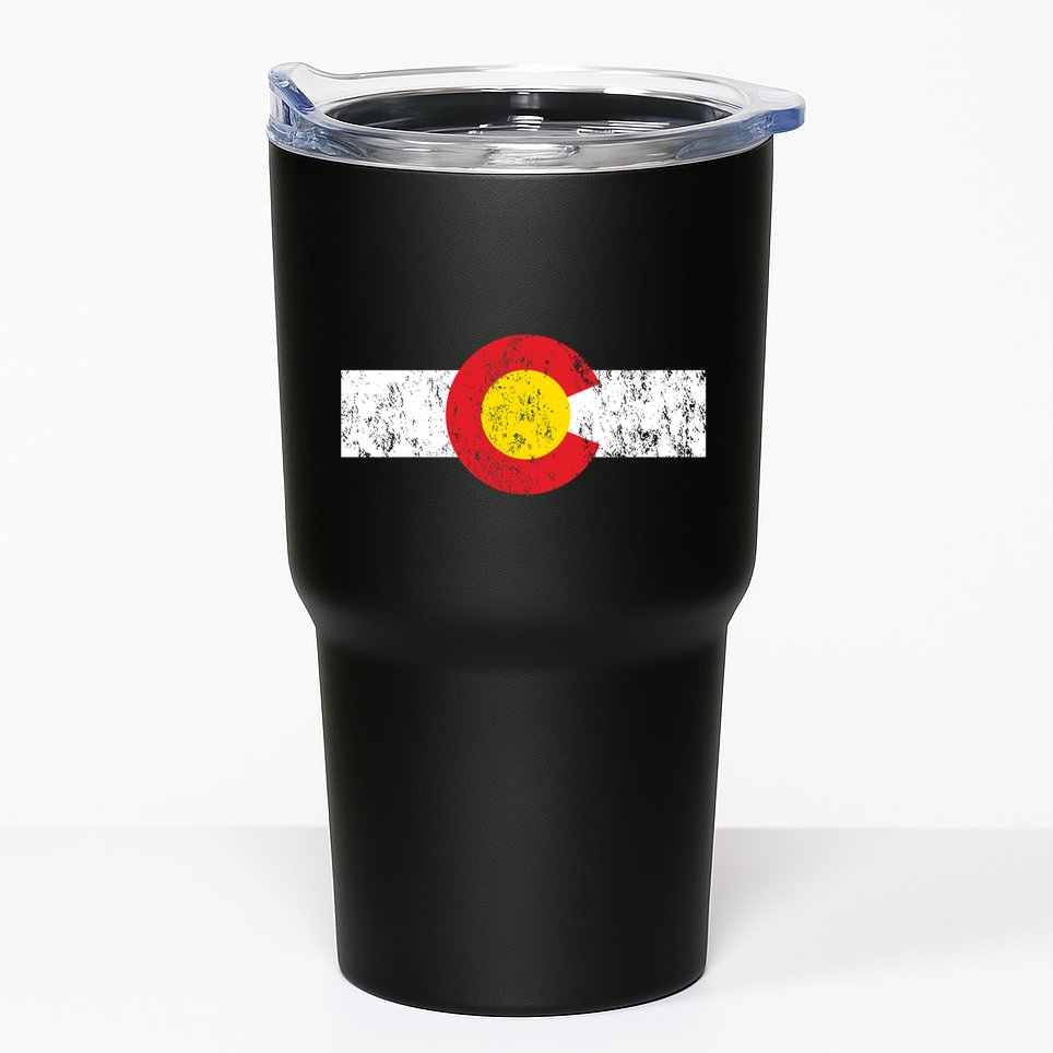 Vintage Colorado Flag Tumbler