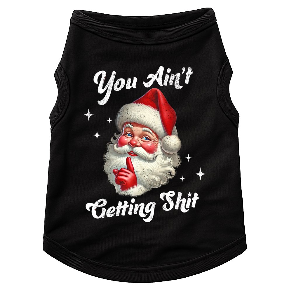Vintage Christmas Funny Santa Claus Doggie Tank