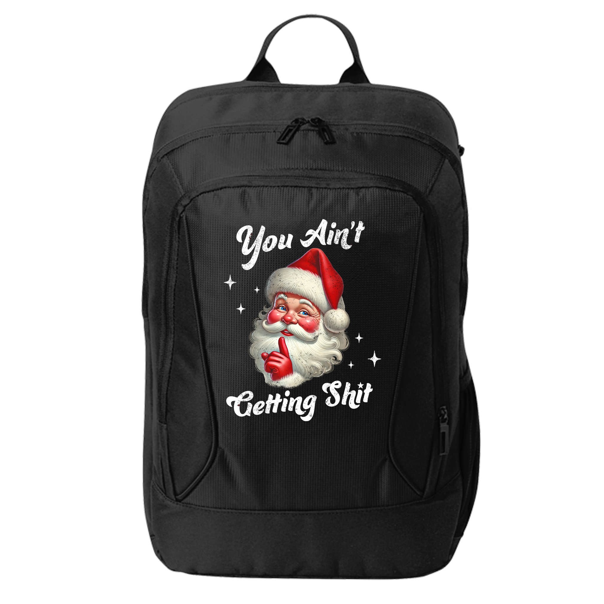 Vintage Christmas Funny Santa Claus City Backpack