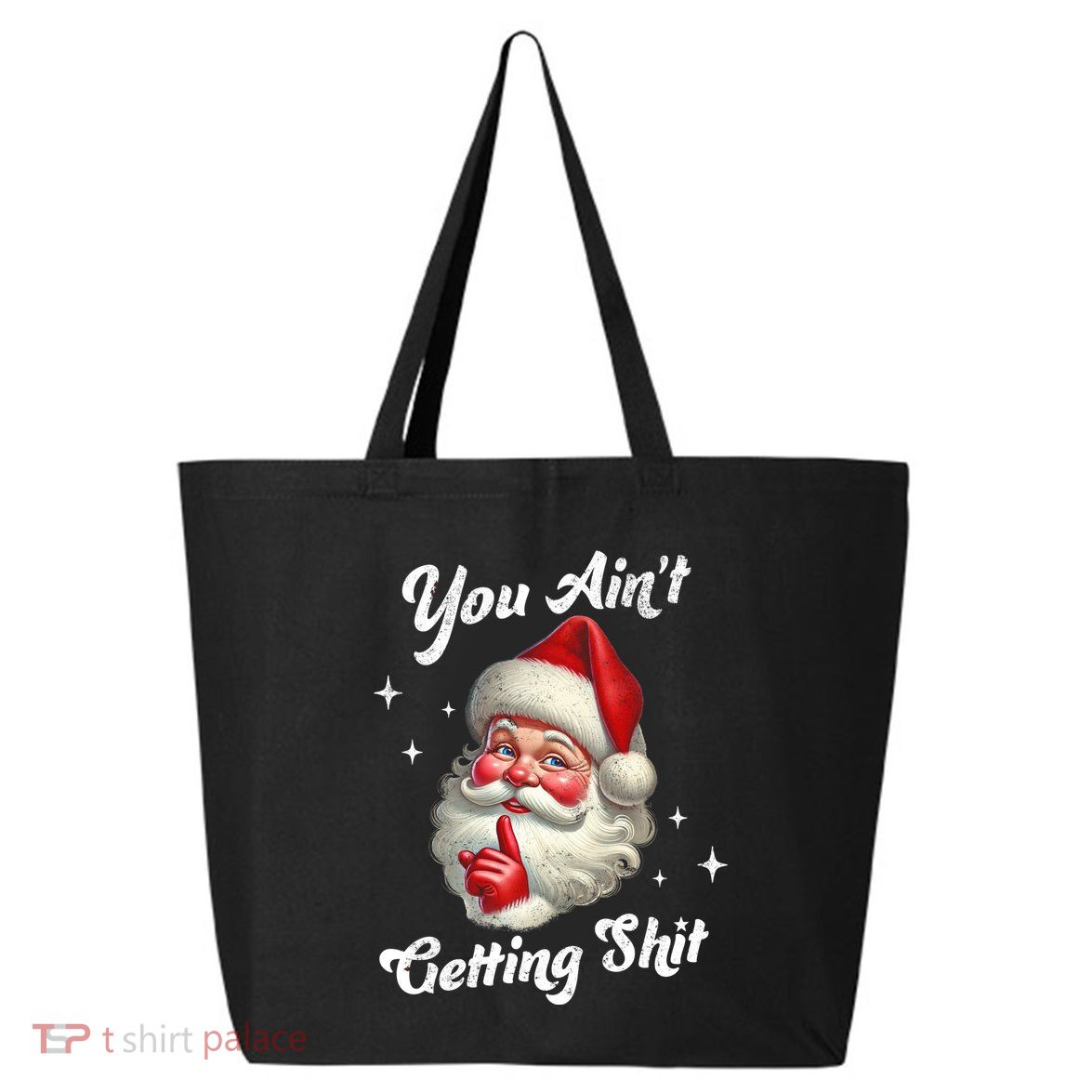 Vintage Christmas Funny Santa Claus 25L Jumbo Tote