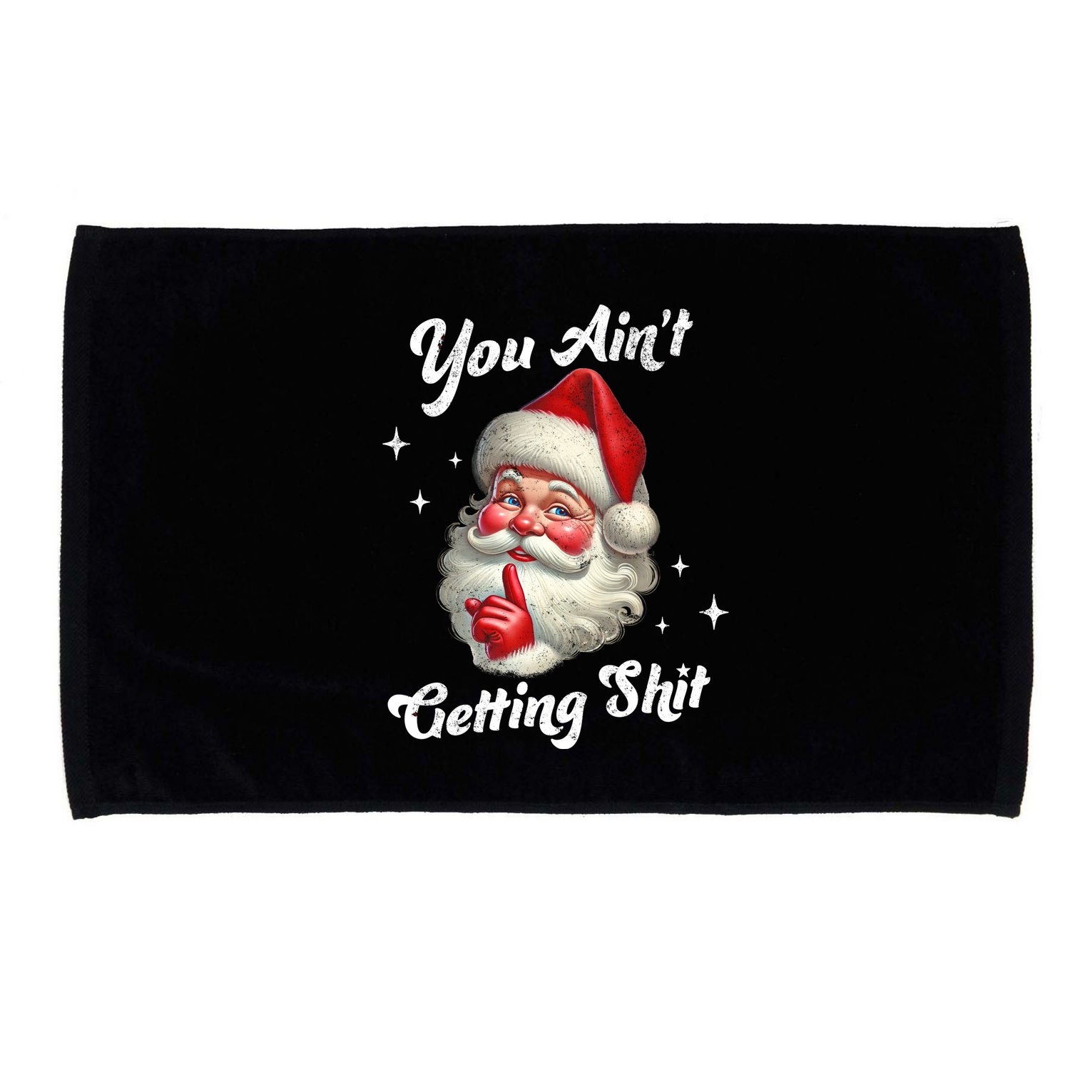 Vintage Christmas Funny Santa Claus Microfiber Hand Towel