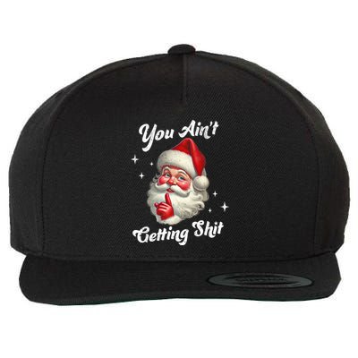 Vintage Christmas Funny Santa Claus Wool Snapback Cap