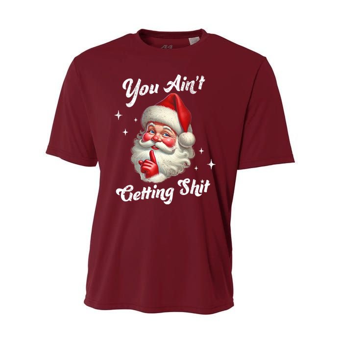 Vintage Christmas Funny Santa Claus Performance Sprint T-Shirt