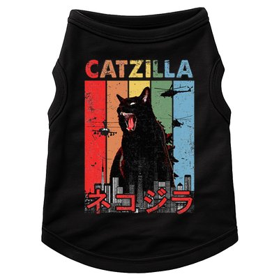 Vintage Catzilla Funny Kitten And Cat Lover Doggie Tank