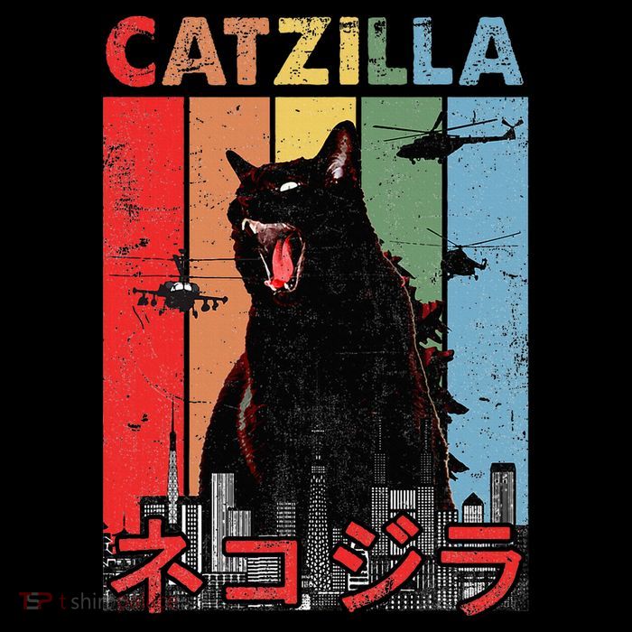 Vintage Catzilla Funny Kitten And Cat Lover Sweatshirt
