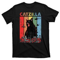 Vintage Catzilla Funny Kitten And Cat Lover T-Shirt