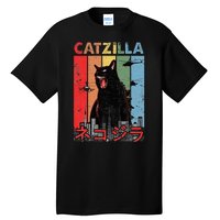 Vintage Catzilla Funny Kitten And Cat Lover Tall T-Shirt