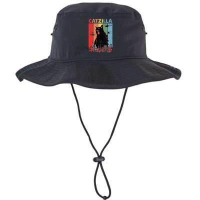 Vintage Catzilla Funny Kitten And Cat Lover Bucket Hat