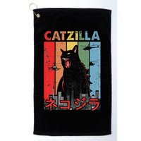 Vintage Catzilla Funny Kitten And Cat Lover Golf Towel