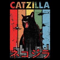 Vintage Catzilla Funny Kitten And Cat Lover Toddler T-Shirt