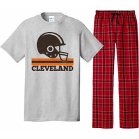 Vintage Cleveland Football Helmet Logo Pajama Set