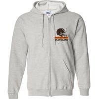 Vintage Cleveland Football Helmet Logo Full Zip Hoodie