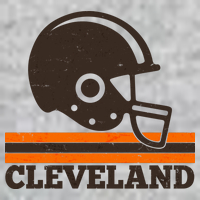 Vintage Cleveland Football Helmet Logo Full Zip Hoodie