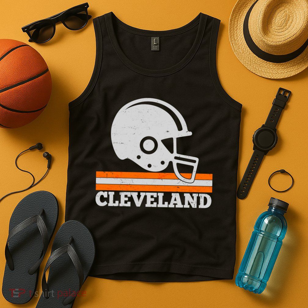 Vintage Cleveland Football Helmet Logo Tank Top