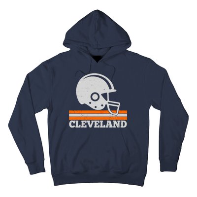 Vintage Cleveland Football Helmet Logo Hoodie