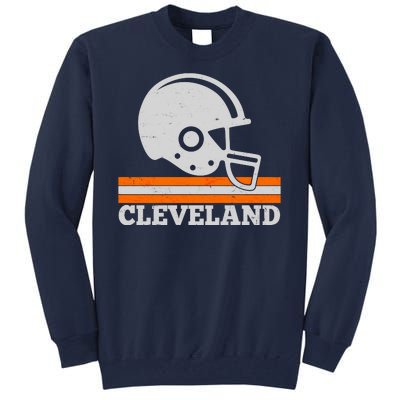 Vintage Cleveland Football Helmet Logo Tall Sweatshirt