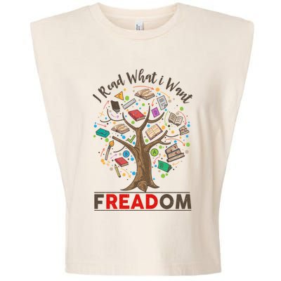 Vintage Censorship Freedom Reading Nerd I Read Banned Books Meaningful Gift Garment-Dyed Women's Muscle Tee