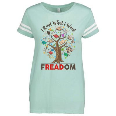 Vintage Censorship Freedom Reading Nerd I Read Banned Books Meaningful Gift Enza Ladies Jersey Football T-Shirt