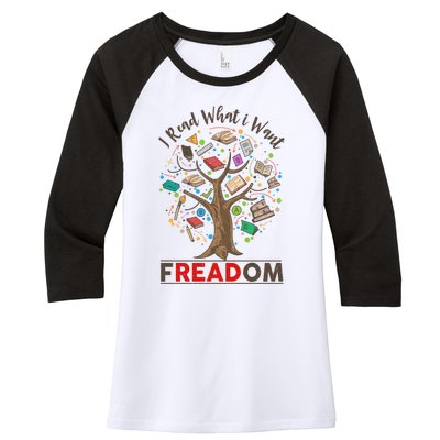 Vintage Censorship Freedom Reading Nerd I Read Banned Books Meaningful Gift Women's Tri-Blend 3/4-Sleeve Raglan Shirt