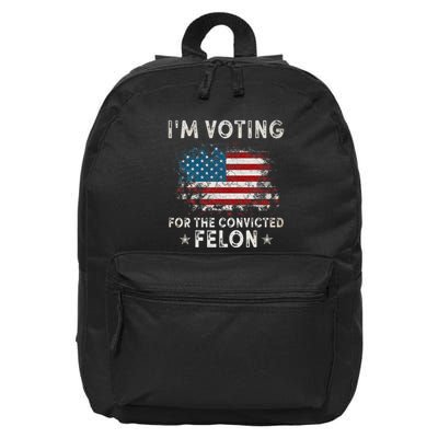 Voting Convicted Felon Retro Humor 16 in Basic Backpack
