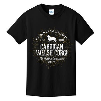 Vintage Cardigan for Dog Lovers Cardigan Welsh Corgi Kids T-Shirt
