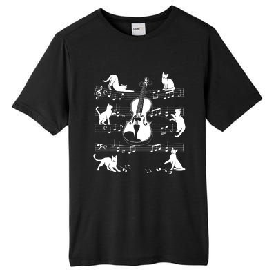 Violinist Cats For Cat Loving Violin Player Tall Fusion ChromaSoft Performance T-Shirt