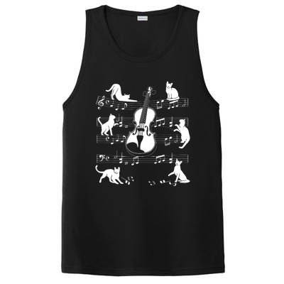 Violinist Cats For Cat Loving Violin Player PosiCharge Competitor Tank