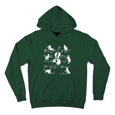 Violinist Cats For Cat Loving Violin Player Hoodie