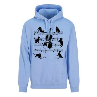 Violinist Cats For Cat Loving Violin Player Unisex Surf Hoodie