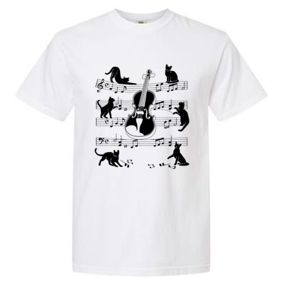 Violinist Cats For Cat Loving Violin Player Garment-Dyed Heavyweight T-Shirt