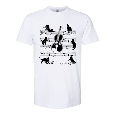 Violinist Cats For Cat Loving Violin Player Softstyle CVC T-Shirt