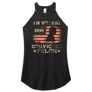 Voting Convicted Felon 2024 Bold Statement Women’s Perfect Tri Rocker Tank