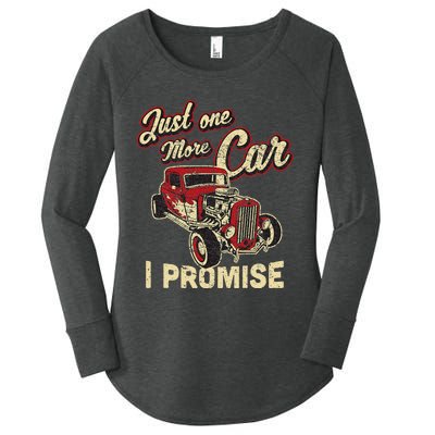 Vintage Car Fan Just One More Car I Promise Women's Perfect Tri Tunic Long Sleeve Shirt