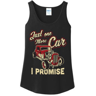 Vintage Car Fan Just One More Car I Promise Ladies Essential Tank