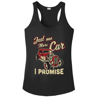 Vintage Car Fan Just One More Car I Promise Ladies PosiCharge Competitor Racerback Tank