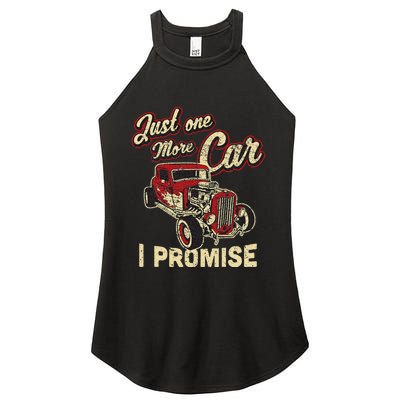 Vintage Car Fan Just One More Car I Promise Women’s Perfect Tri Rocker Tank