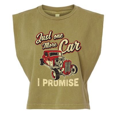 Vintage Car Fan Just One More Car I Promise Garment-Dyed Women's Muscle Tee