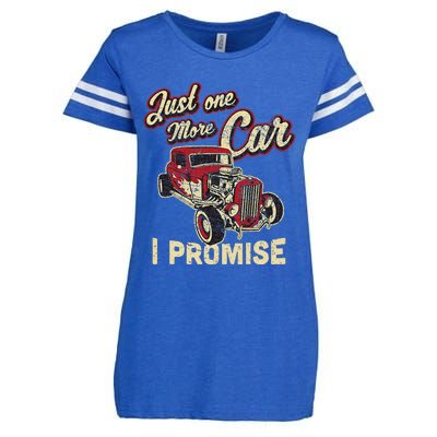 Vintage Car Fan Just One More Car I Promise Enza Ladies Jersey Football T-Shirt