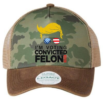 Voting Convicted Felon 2024 Graphic Legacy Tie Dye Trucker Hat