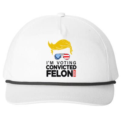 Voting Convicted Felon 2024 Graphic Snapback Five-Panel Rope Hat