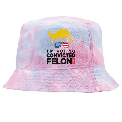 Voting Convicted Felon 2024 Graphic Tie-Dyed Bucket Hat