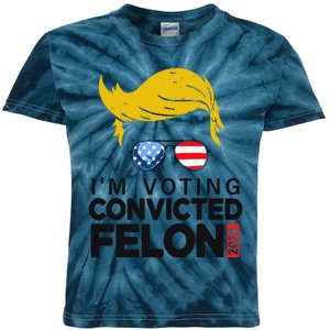 Voting Convicted Felon 2024 Graphic Kids Tie-Dye T-Shirt