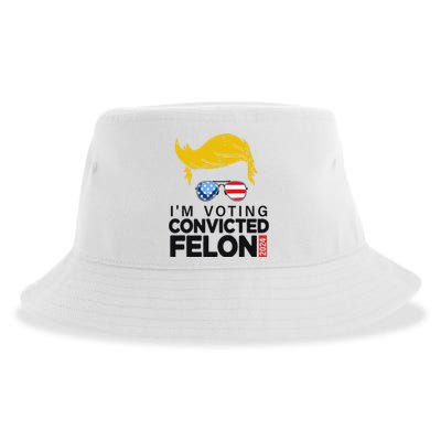 Voting Convicted Felon 2024 Graphic Sustainable Bucket Hat