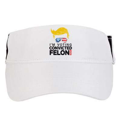 Voting Convicted Felon 2024 Graphic Adult Drive Performance Visor