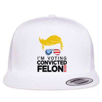 Voting Convicted Felon 2024 Graphic Flat Bill Trucker Hat