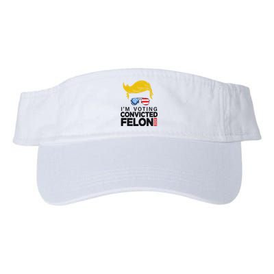 Voting Convicted Felon 2024 Graphic Valucap Bio-Washed Visor